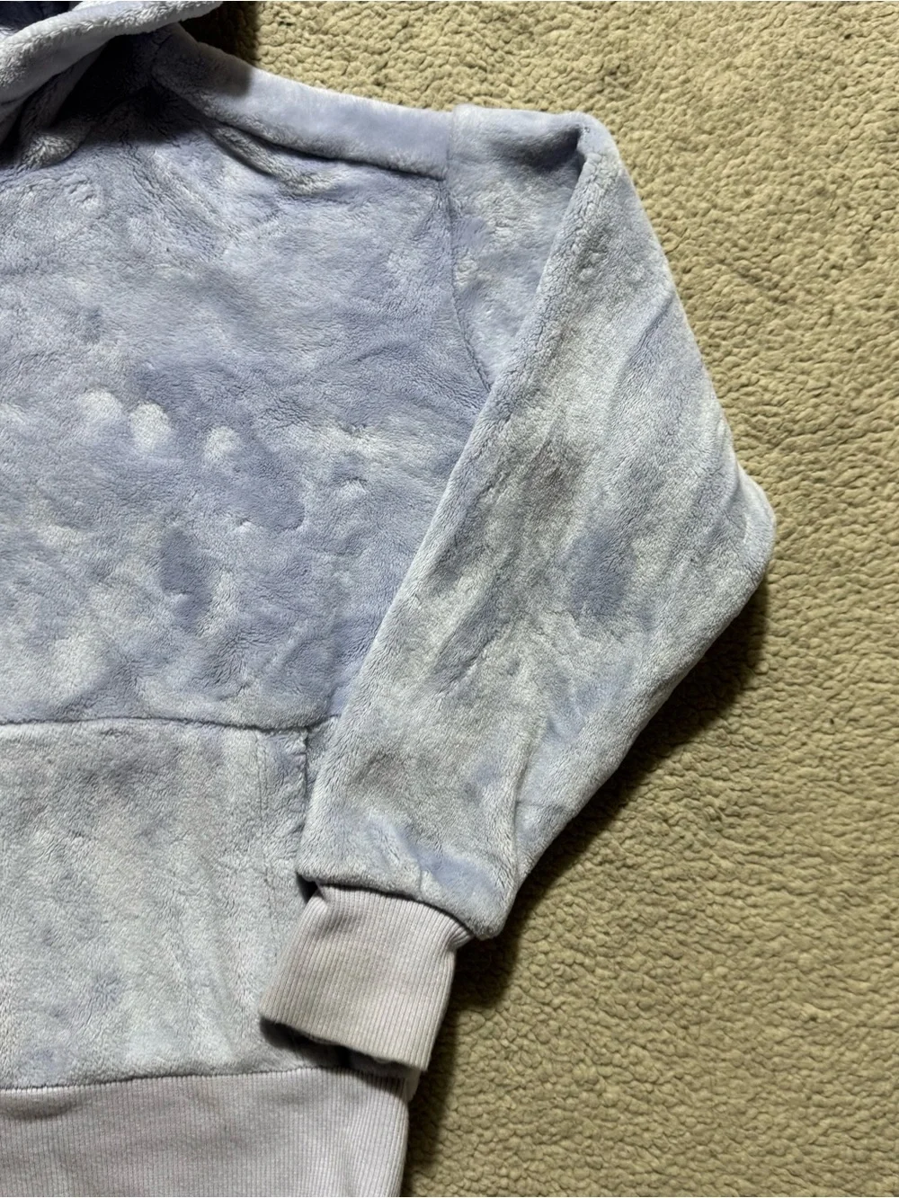Athleta Girl Hoodie Girls XS (6) Light Blue Soft Fleece Front Pocket Sweater Top